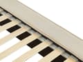 Miniatyrbillede 8 af 11: Dobbeltseng Beige Fløjl 160 x 200 cm Moderne To Mands Sengestel Blød Sengegavl Seng Retro Sengeramme Design
