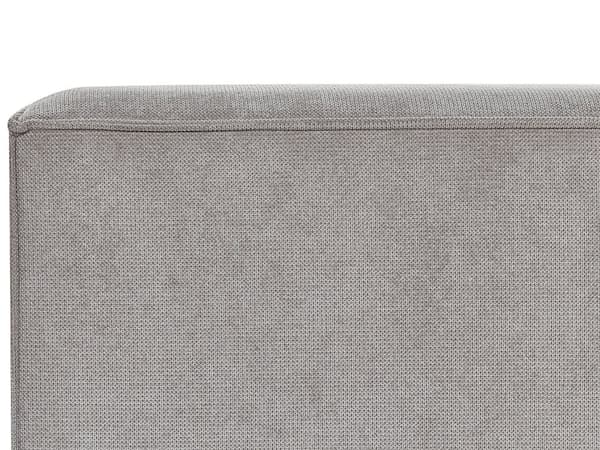 Dobbeltseng Grå Polyester Stof 180 x 200 cm Moderne To Mands Sengestel Blød Sengegavl Seng Retro Sengeramme Design