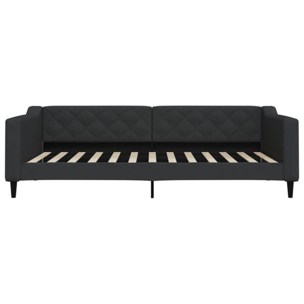 vidaXL daybed med udtræk og skuffer 100x200 cm stof sort