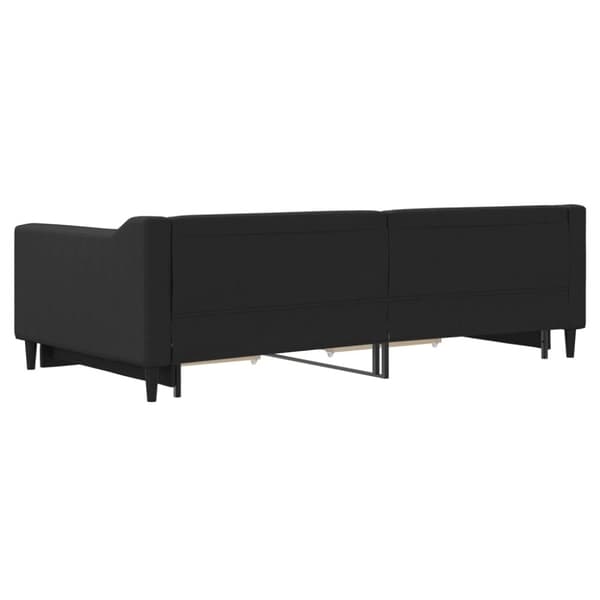 vidaXL daybed med udtræk og skuffer 100x200 cm stof sort