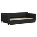 Miniatyrbillede 2 af 11: vidaXL daybed med udtræk og skuffer 100x200 cm stof sort