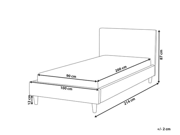 Sänky vaaleansininen 90 x 200 cm samettiverhoilu sälepohja irrotettava päällinen minimalistinen