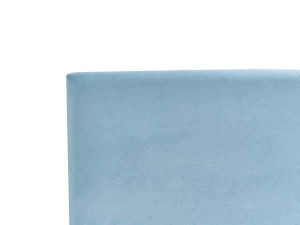 Sänky vaaleansininen 90 x 200 cm samettiverhoilu sälepohja irrotettava päällinen minimalistinen