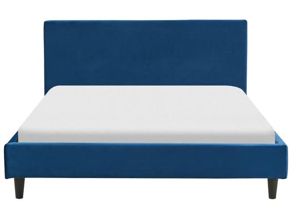 Parisänky tummansininen 140 x 200 cm samettiverhoilu sälepohja irrotettava päällinen minimalistinen
