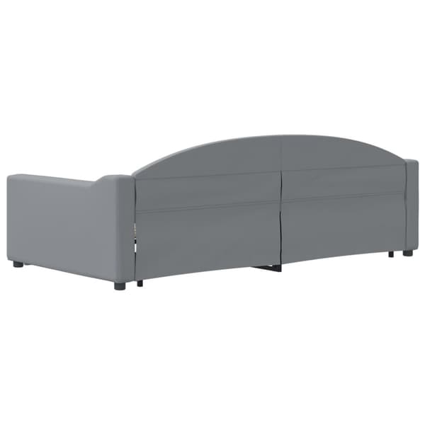 vidaXL Dagbädd utdragbar ljusgrå 100x200 cm tyg