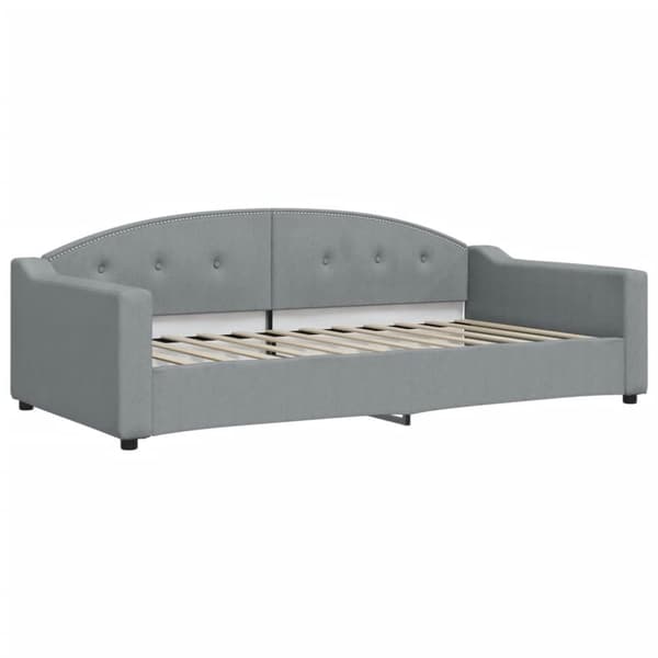vidaXL Dagbädd utdragbar ljusgrå 100x200 cm tyg