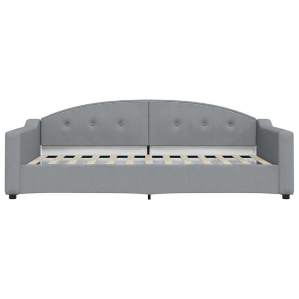 vidaXL Dagbädd utdragbar ljusgrå 100x200 cm tyg