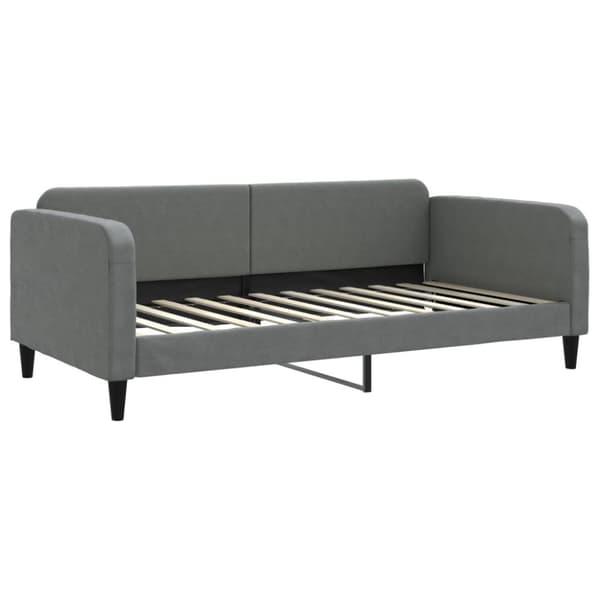 vidaXL Dagbädd utdragbar mörkgrå 100x200 cm tyg
