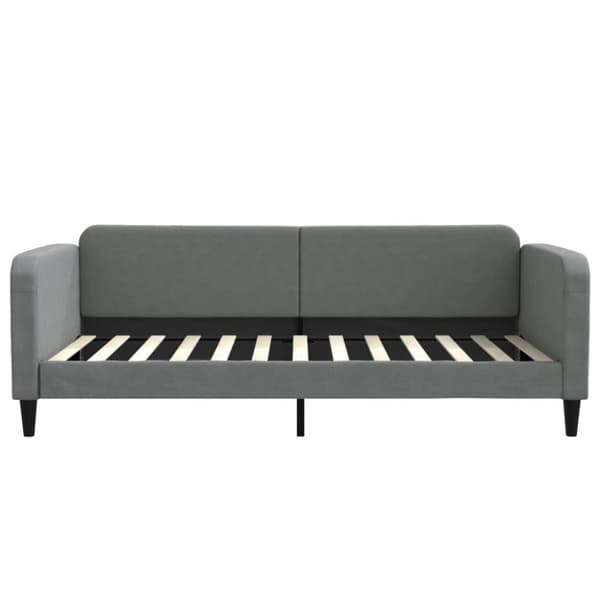 vidaXL Dagbädd utdragbar mörkgrå 100x200 cm tyg