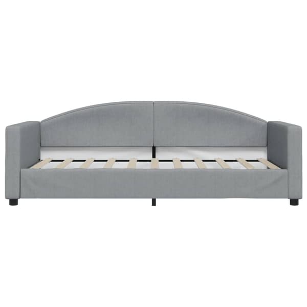 vidaXL Dagbädd med madrass ljusgrå 90x190 cm tyg