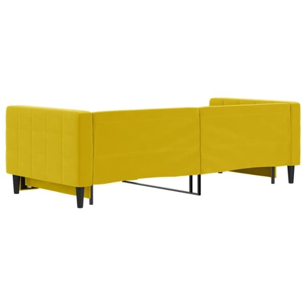 vidaXL Dagbädd utdragbar gul 90x200 cm sammet