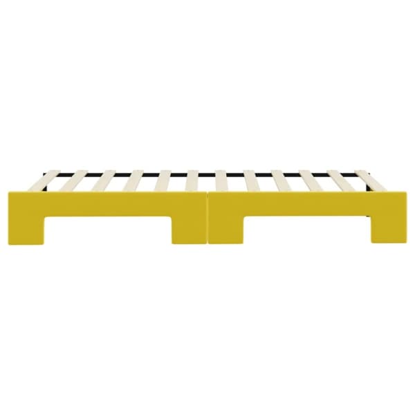 vidaXL Dagbädd utdragbar gul 90x200 cm sammet