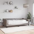 Miniatyrbild 2 av 11: vidaXL Dagbädd med madrass taupe 90x200 cm tyg