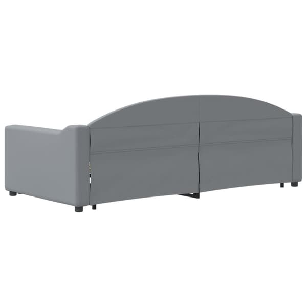 vidaXL Dagbädd utdragbar ljusgrå 90x190 cm tyg
