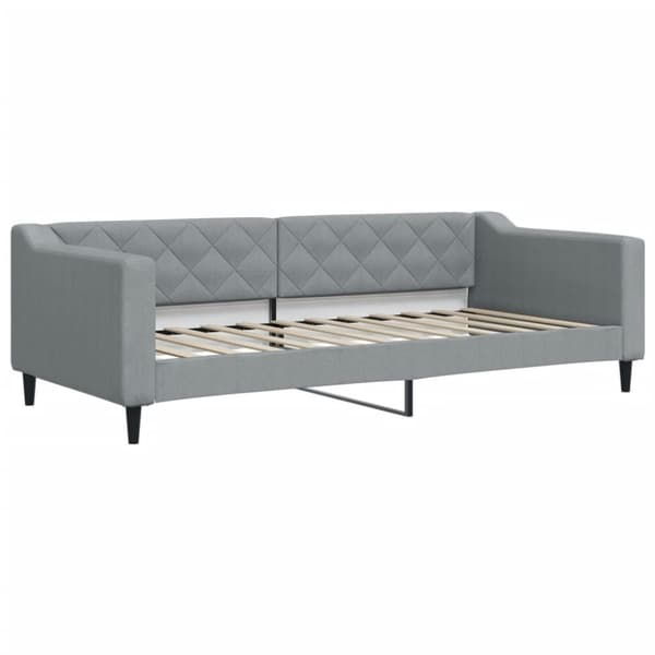 vidaXL Dagbädd utdragbar ljusgrå 90x200 cm tyg