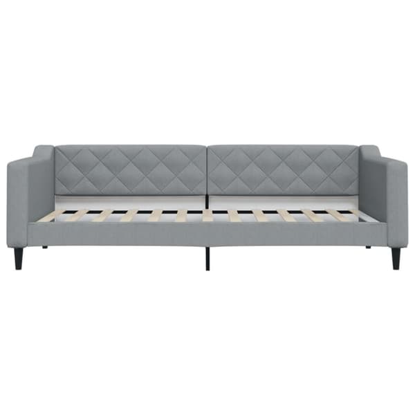 vidaXL Dagbädd utdragbar ljusgrå 90x200 cm tyg