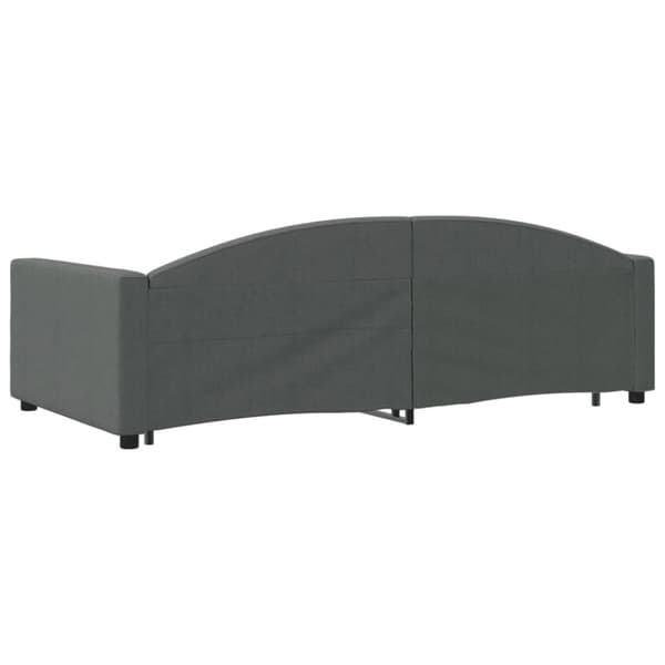 vidaXL Dagbädd utdragbar mörkgrå 100x200 cm tyg