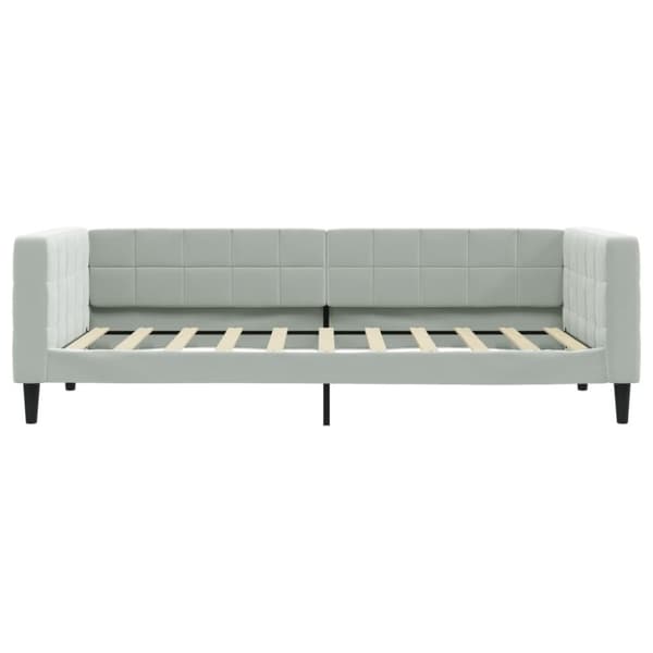 vidaXL Dagbädd med madrass ljusgrå 90x190 cm sammet