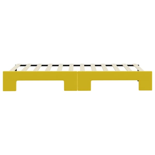 vidaXL Dagbädd utdragbar gul 80x200 cm sammet