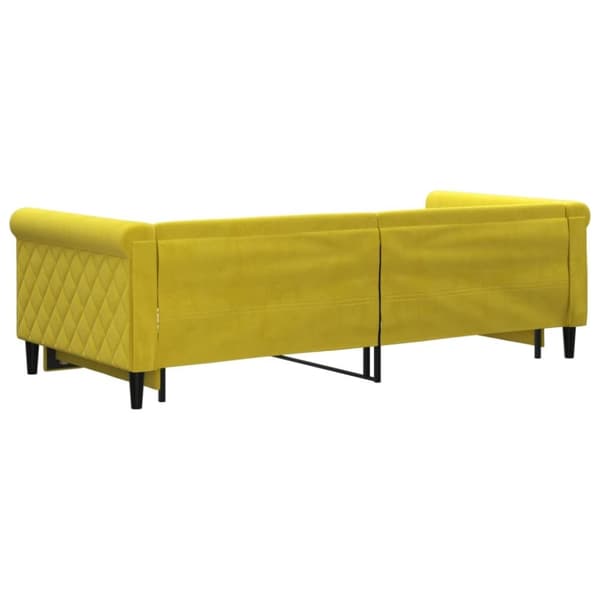 vidaXL Dagbädd utdragbar gul 90x200 cm sammet