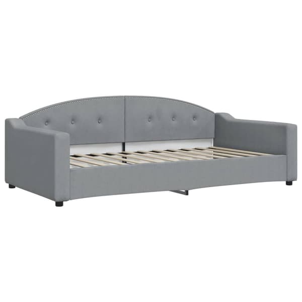 vidaXL Dagbädd utdragbar med lådor ljusgrå 100x200 cm tyg