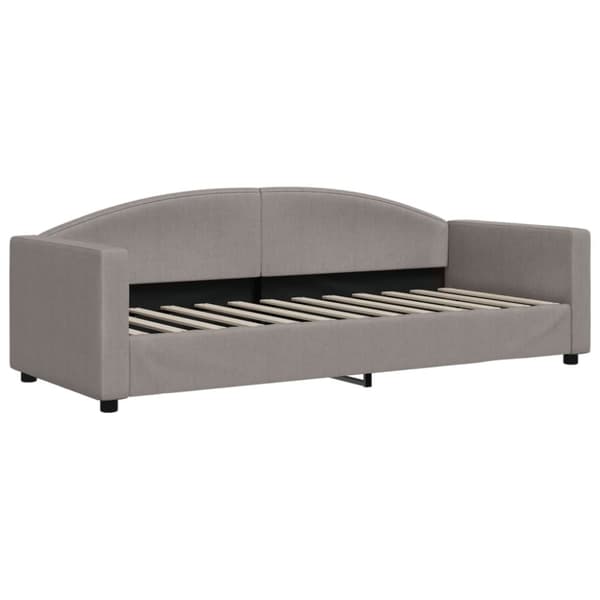 vidaXL Dagbädd med madrass taupe 80x200 cm tyg
