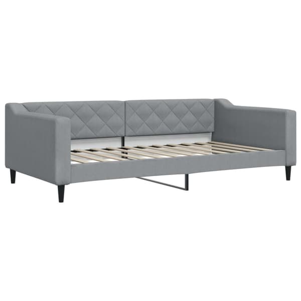 vidaXL Dagbädd med madrass ljusgrå 100x200 cm tyg
