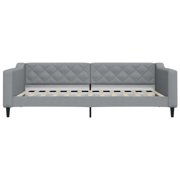 vidaXL Dagbädd med madrass ljusgrå 100x200 cm tyg