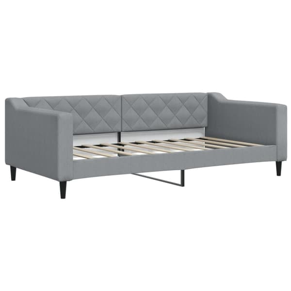 vidaXL Dagbädd utdragbar med lådor ljusgrå 90x190 cm tyg