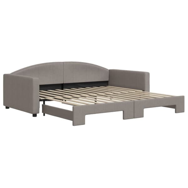 vidaXL Dagbädd utdragbar taupe 100x200 cm tyg