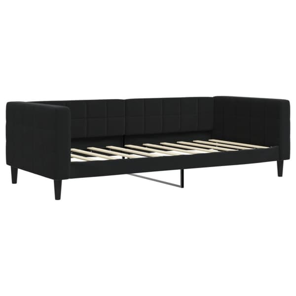vidaXL Dagbädd med madrass svart 90x190 cm sammet