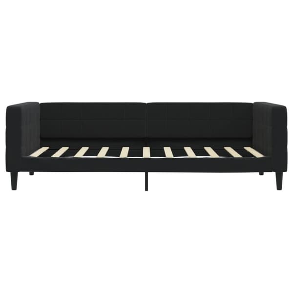 vidaXL Dagbädd med madrass svart 90x190 cm sammet