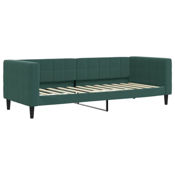 vidaXL Dagbädd utdragbar med lådor mörkgrön 80x200 cm sammet