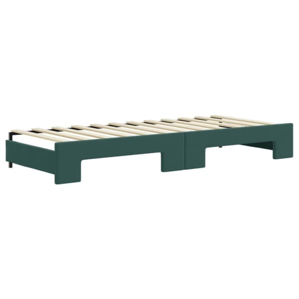 vidaXL Dagbädd utdragbar med lådor mörkgrön 80x200 cm sammet