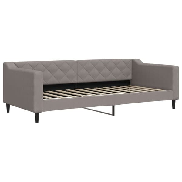 vidaXL Dagbädd utdragbar med madrasser taupe 90x200 cm tyg