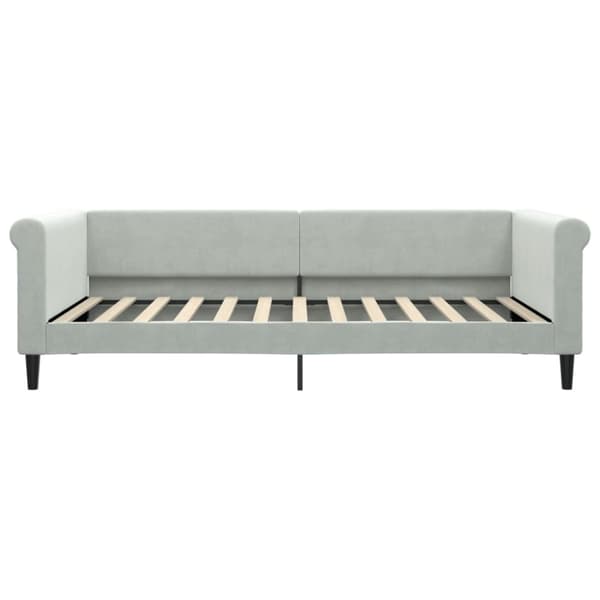 vidaXL daybed med udtræk og skuffer 100x200 cm velour lysegrå