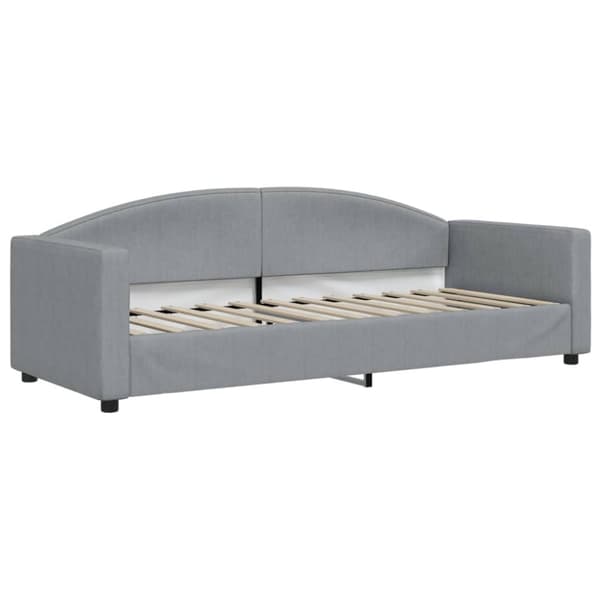 vidaXL Dagbädd utdragbar med lådor ljusgrå 80x200 cm tyg
