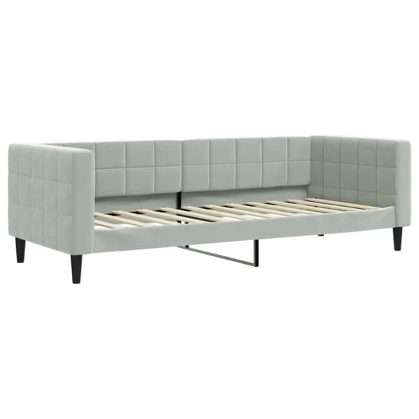 vidaXL Dagbädd utdragbar med lådor ljusgrå 80x200 cm sammet