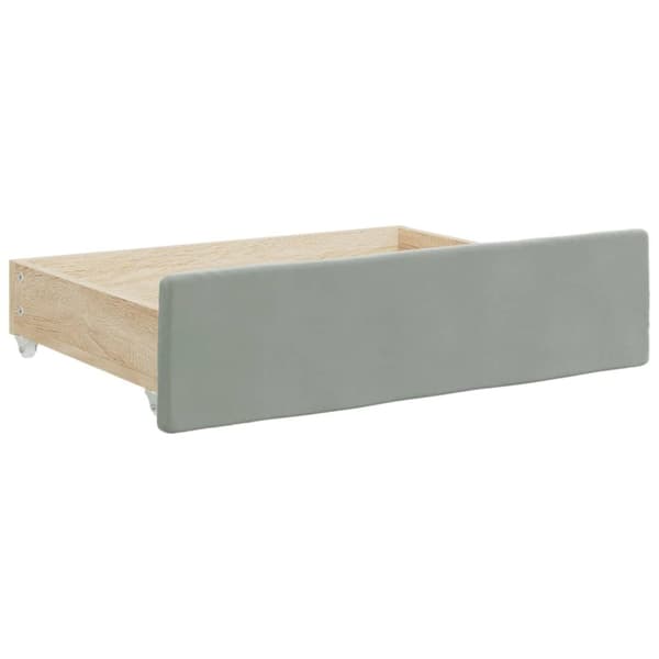 vidaXL Dagbädd utdragbar med lådor ljusgrå 80x200 cm sammet