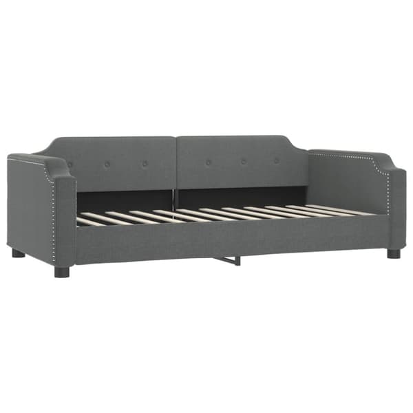 vidaXL Dagbädd med madrass mörkgrå 90x190 cm tyg