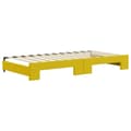 Miniatyrbillede 7 af 11: vidaXL daybed med udtræk og skuffer 100x200 cm velour gul