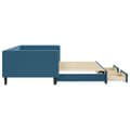 Miniatyrbillede 3 af 11: vidaXL daybed med udtræk og skuffer 100x200 cm velour blå