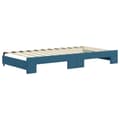 Miniatyrbillede 7 af 11: vidaXL daybed med udtræk og skuffer 100x200 cm velour blå