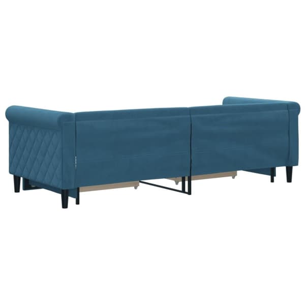 vidaXL Dagbädd utdragbar med lådor blå 80x200 cm sammet