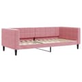 Miniatyrbild 4 av 11: vidaXL Dagbädd utdragbar med lådor rosa 90x200 cm sammet