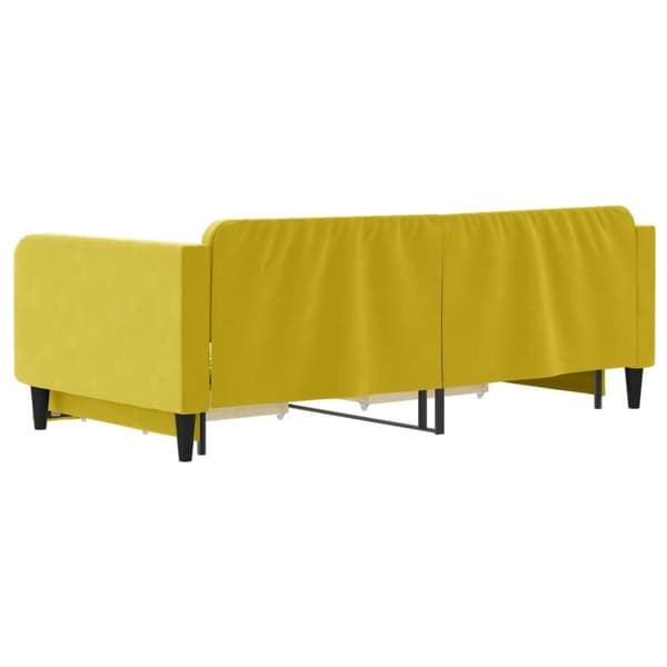 vidaXL Dagbädd utdragbar med lådor gul 100x200 cm sammet