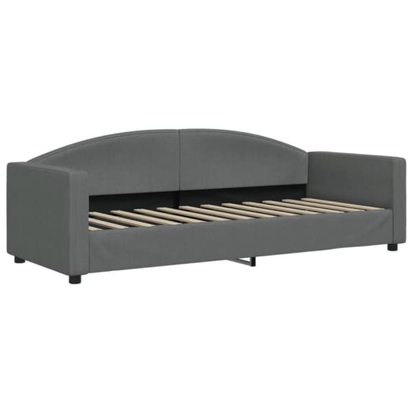 vidaXL Dagbädd utdragbar med lådor mörkgrå 80x200 cm tyg
