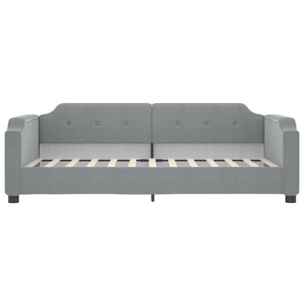 vidaXL Dagbädd utdragbar med lådor ljusgrå 80x200 cm tyg
