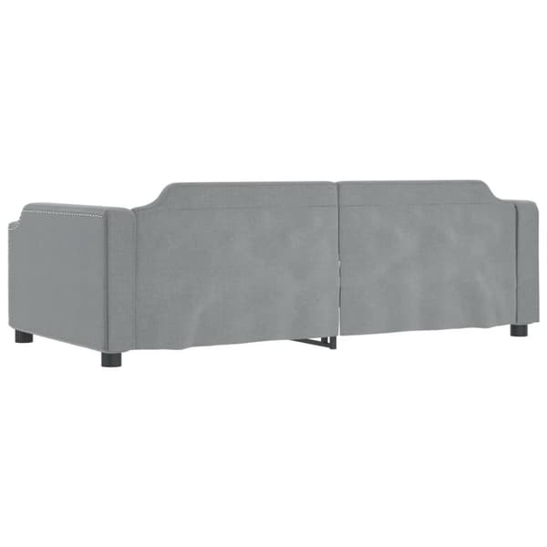 vidaXL Dagbädd utdragbar med lådor ljusgrå 80x200 cm tyg