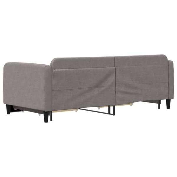 vidaXL Dagbädd utdragbar med lådor taupe 90x200 cm tyg